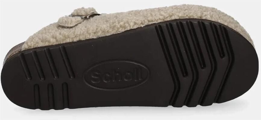 Scholl FAE NEW Synthetic shearling Womens Taupe FALSO Clogs Taupe - Foto 4