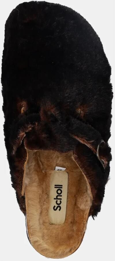 Scholl Footwear Klomp Scholl Women Fae New F Synthetic Fur Chocolate - Foto 6