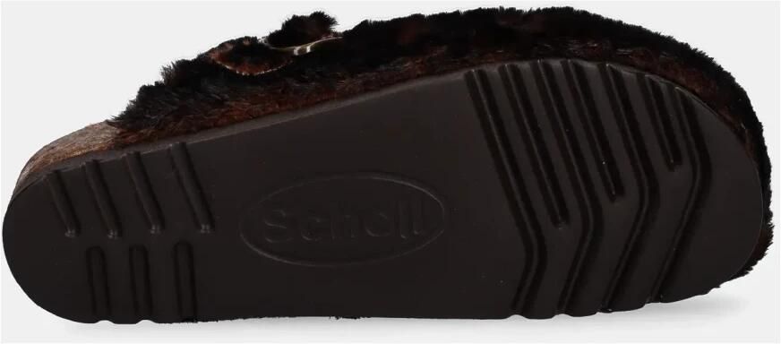 Scholl Footwear Klomp Scholl Women Fae New F Synthetic Fur Chocolate - Foto 3