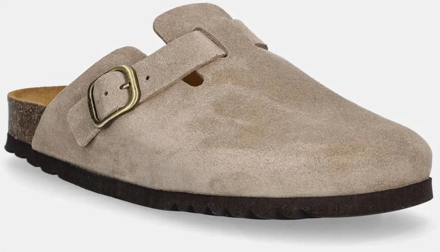 Scholl Fae Clog Slippers beige Suede Dames