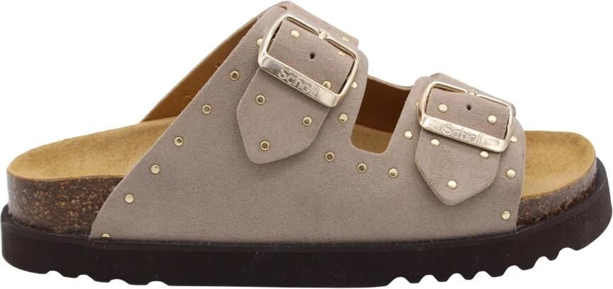 Scholl Footwear Slipper Scholl Women Beatriz Suede Dark Beige Gold - Foto 4