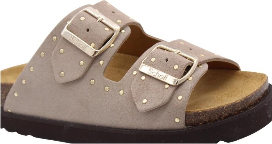 Scholl Footwear Slipper Scholl Women Beatriz Suede Dark Beige Gold - Foto 5