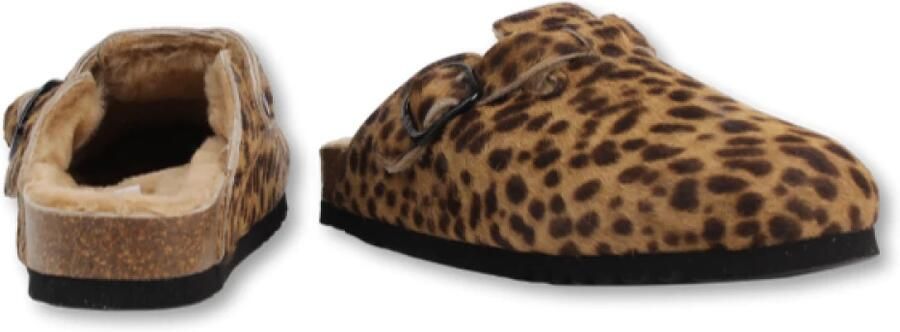 Scholl Luipaardprint Mule Slippers