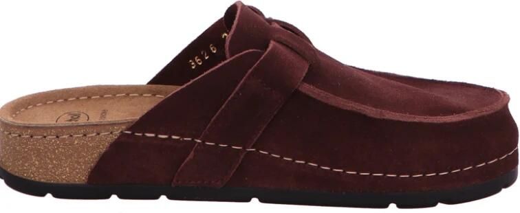 Scholl Bora Mocassin suède clogs bordeaux