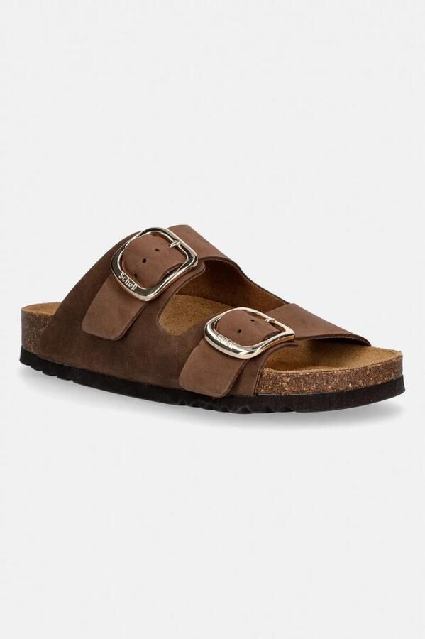 Scholl Noelle Slippers bruin Nubuck Dames - Foto 2