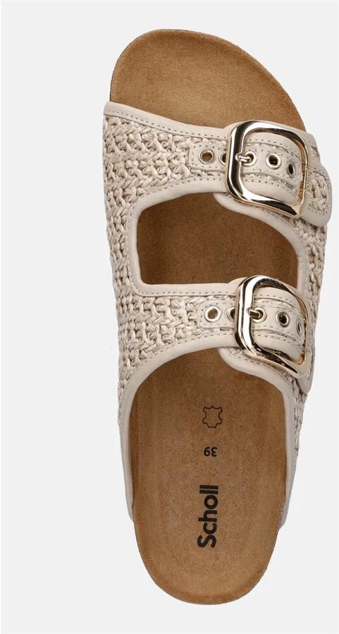 Scholl Beige Footwear Noelle Raflea Slippers Beige F32367 - Foto 6