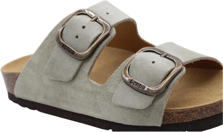 Scholl Noelle imitatieleren leren slippers groen