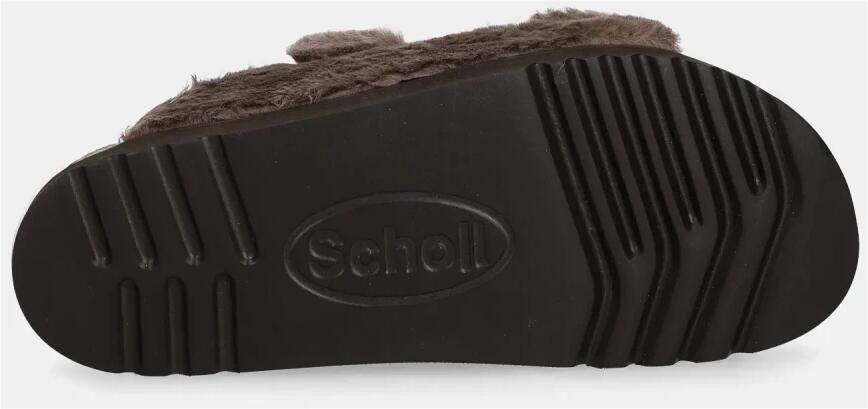 Scholl Klomp Women Belle Synthetic Fur Brown - Foto 5
