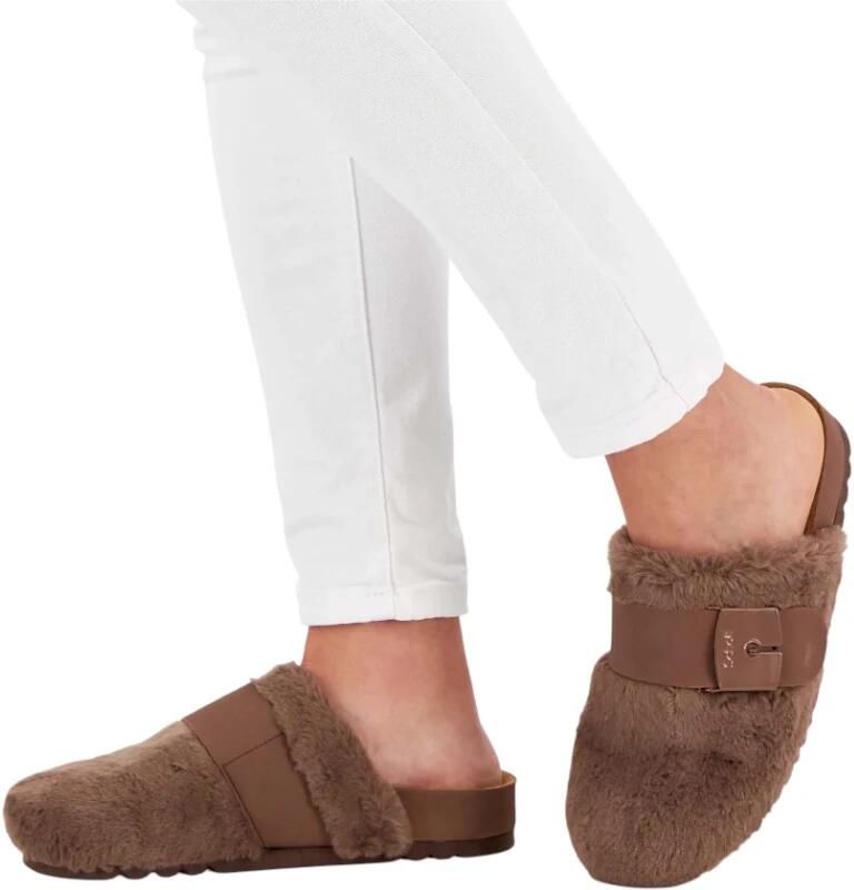 Scholl ALASKA 3.0 Synthetic fur GR Womens Brown FALSO Clogs Brown - Foto 3