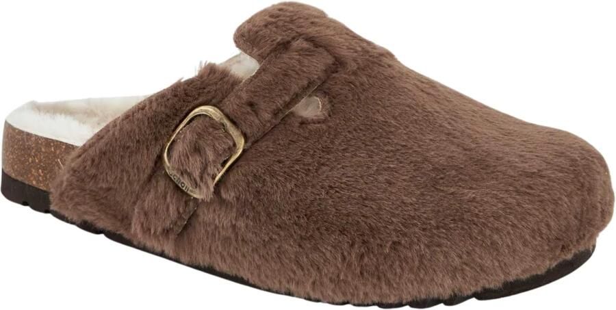 Scholl Sandalen Footwear Pantoffels Taupe Fae New F Synfurg in taupe - Foto 4