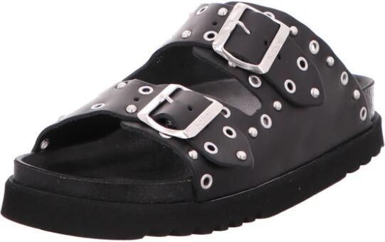 Scholl Beatriz Ring leren slippers zwart - Foto 12