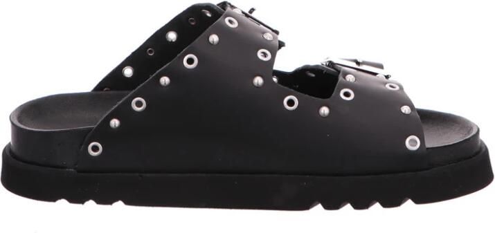 Scholl Beatriz Ring leren slippers zwart - Foto 1