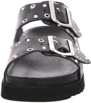 Scholl Beatriz Ring leren slippers zwart - Foto 13