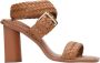 Schutz Bruin leren sandalen hakken Brown Dames - Thumbnail 1
