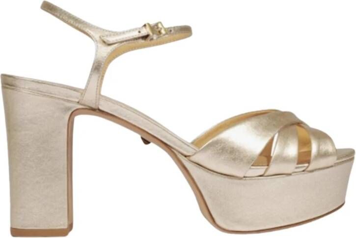 Schutz Gouden Open Teen Sandalen Gesp Sluiting