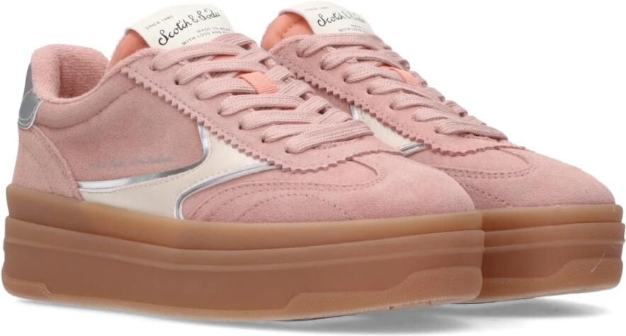 Scotch & Soda Minny suède sneakers roze - Foto 4