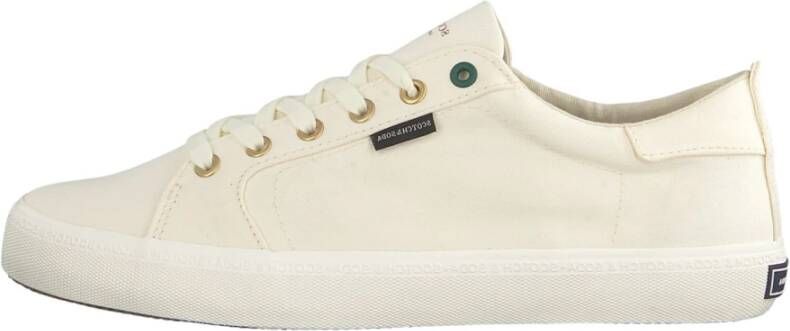 Scotch & Soda Witte Canvas Lage Sneakers