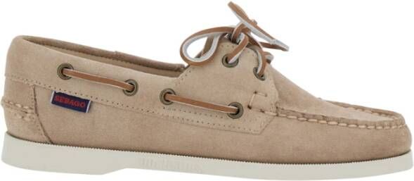 Sebago Beige Platte Schoenen voor Vrouwen