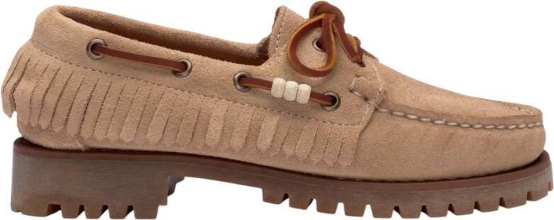 Sebago Beige Suède Franje Dames Loafer