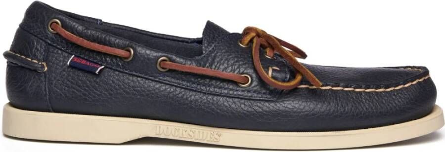 Sebago Blauwe leren bootschoenen