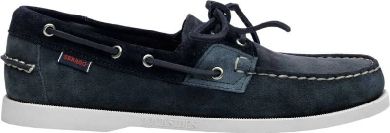 Sebago Blauwe Platte Schoenen Jib Shadow