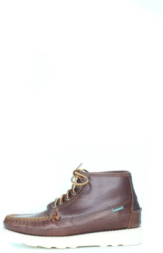 Sebago Handgemaakte Mid Brown Cinnamon Leren Laarzen Brown Heren
