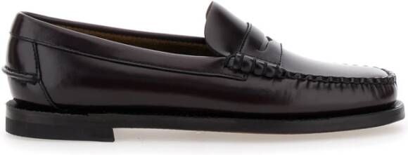 Sebago Bordeaux Leren Loafers voor Vrouwen