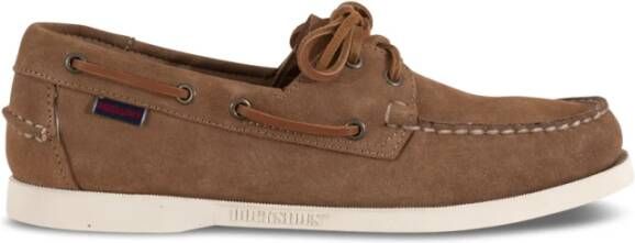 Sebago Brandy Bootschoenen Suède Veters Brown Heren