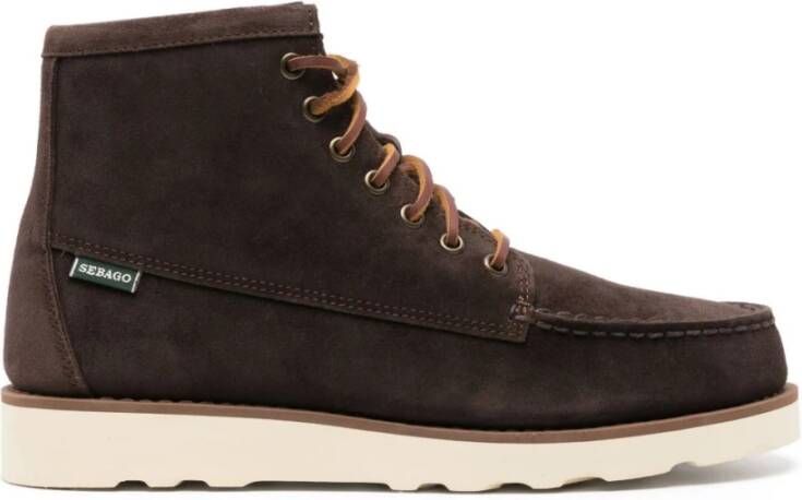 Sebago Canvas Suède Middenlaarzen Lichtbruin Beige Heren