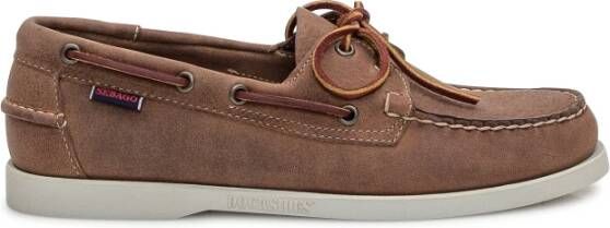 Sebago Bruine leren loafer met leren binnenzool