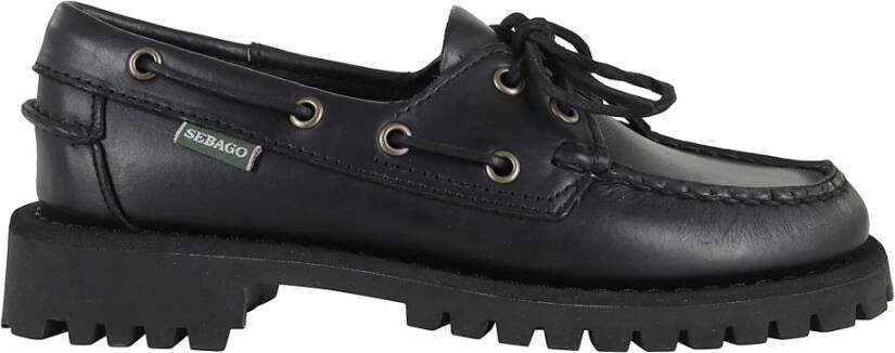 Sebago Bruine leren loafer met rubberen zool