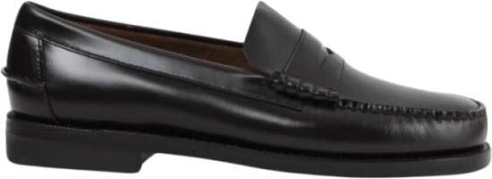 Sebago Bruine Loafer Schoen Leer Rubber Hak Brown Heren