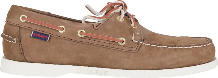 Sebago Bruine Nubuck Mocassin Docksides