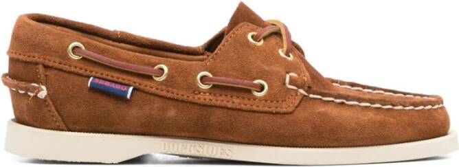 Sebago Bruine Sandalen met Veters en Logo