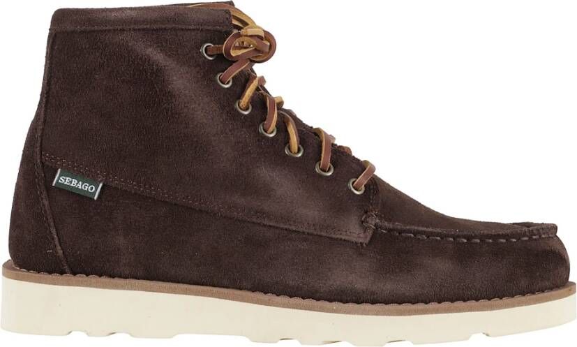 Sebago Bruine Suède Enkellaarzen