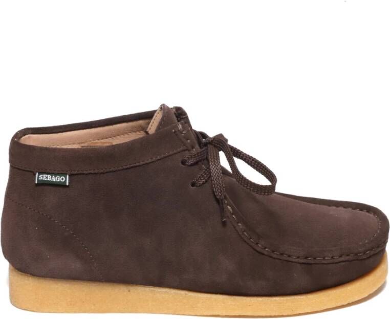 Sebago Bruine Suède Enkellaarzen Brown Heren