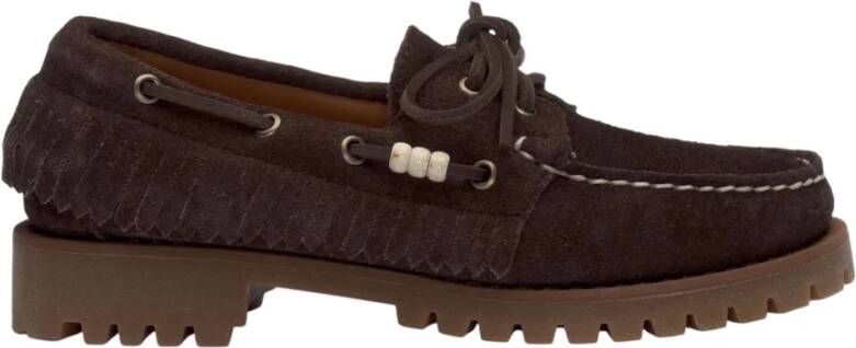 Sebago Bruine Suède Franje Loafer Vrouwen