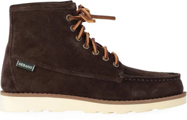 Sebago Bruine Suède Mid-Top Laars