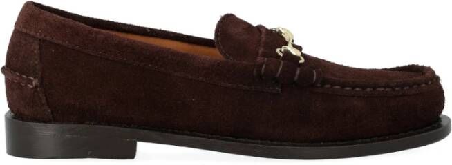 Sebago Bruine suède mocassin met metalen klem - Foto 2
