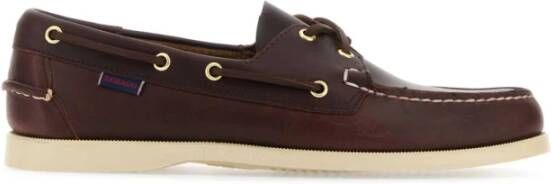 Sebago Chocolade leren loafers Brown Heren