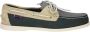 Sebago Dockside Portland Spinnaker Nubuck Blue Navy Offwhite - Thumbnail 2