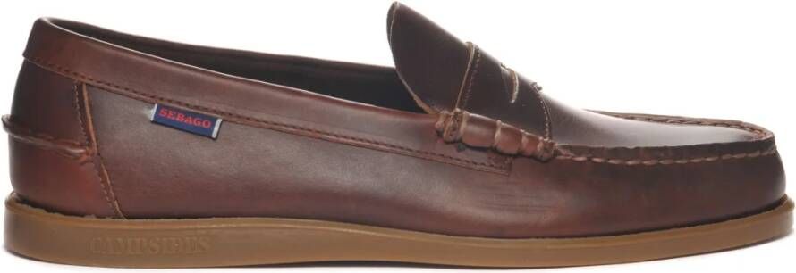 Sebago Dolphin Gewaxt Bruin Gum Mocassins