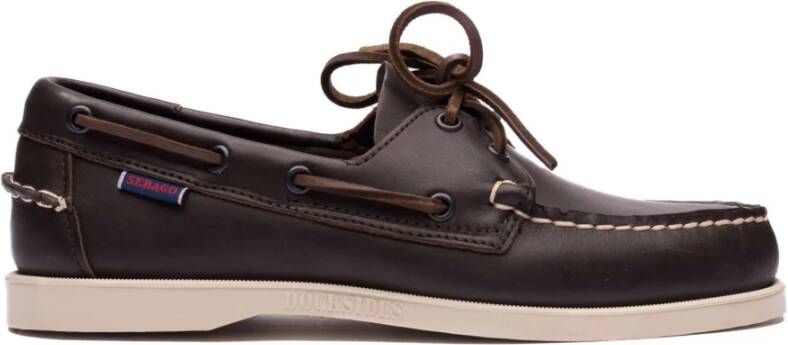 Sebago Donkerbruine Bootschoenen Brown Heren