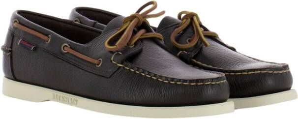 Sebago Donkerbruine Gestructureerde Loafer Brown