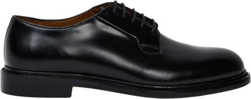 Sebago Elegante Zwarte Leren Derby Schoenen Black Heren