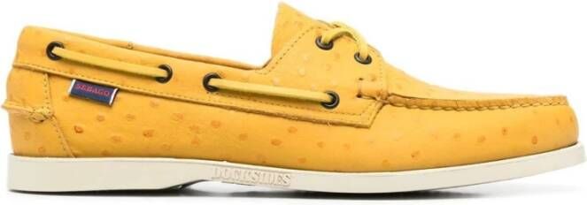 Sebago Gele lederen docksides loafers Yellow Heren