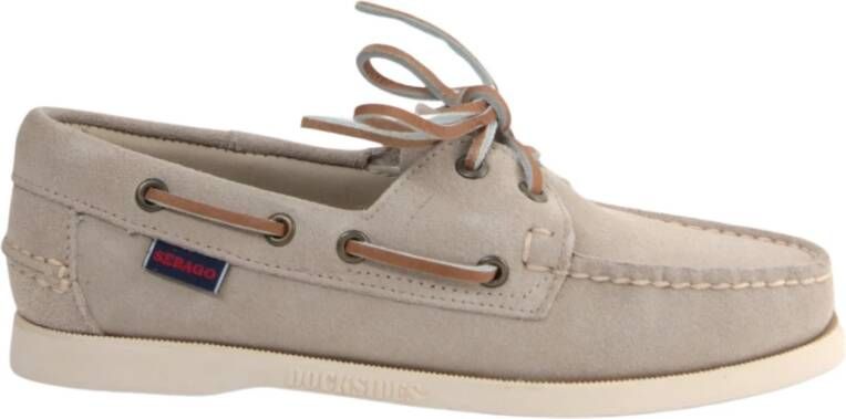 Sebago Grijze Portland Mocassin Schoen Beige Dames