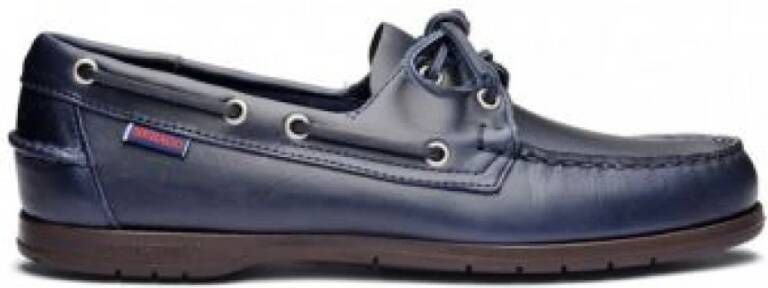 Sebago Handgemaakte leren Docksides met antislipzolen Blue Heren