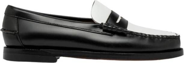 Sebago Handgemaakte leren loafers Black Dames