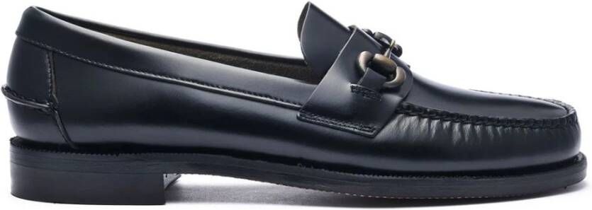 Sebago Handgemaakte leren mocin met OrthoLite -demping Black Heren